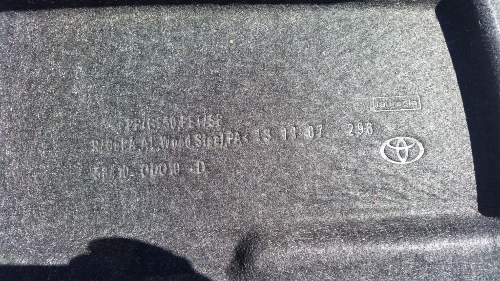 фото №1, Toyota yaris ii підлога багажника 58410-0d010-b0