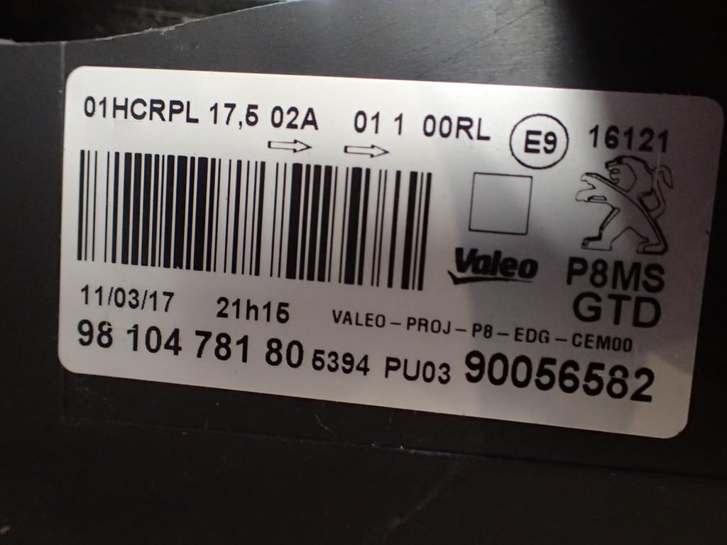 фото №5, Лампа перед левая peugeot 3008 5008 lift 17-