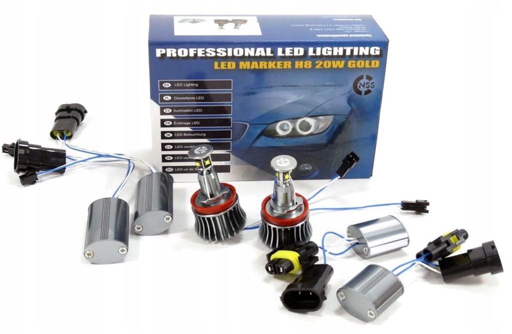 фото №11, Лампочка кільця led маркерні вогні bmw x5 e70 x6 e71 h8 40w