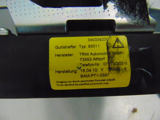 фото №3, Volvo xc60 натяжитель pas безопасности задняя правый