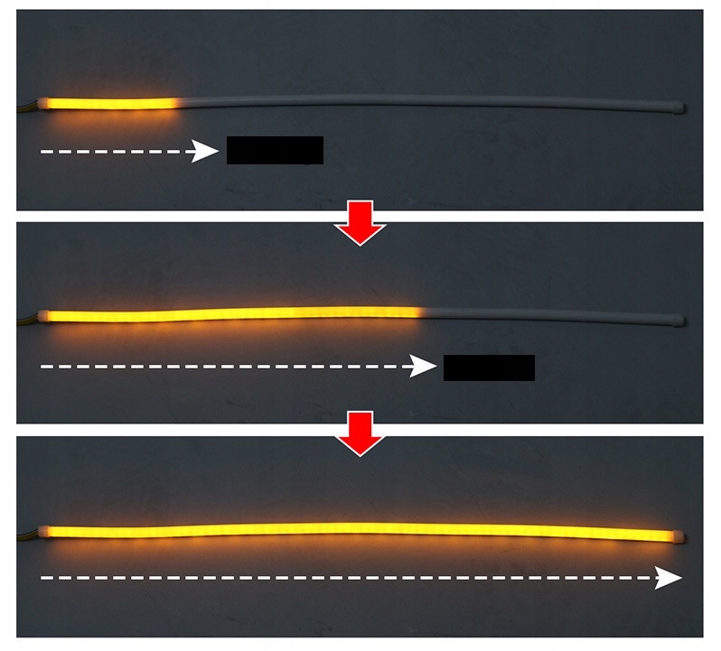Світло денні drl led стрічка ремінь płynący динамічні поворотник 60cm Ціна