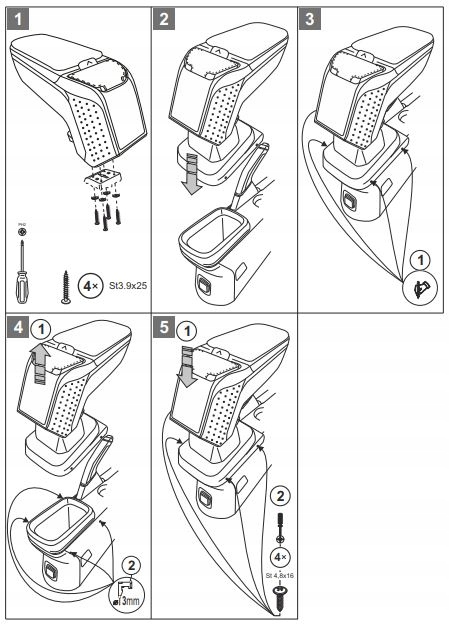 фото №10, Armster 2 подлокотник кожаный fiat linea 2007-2015