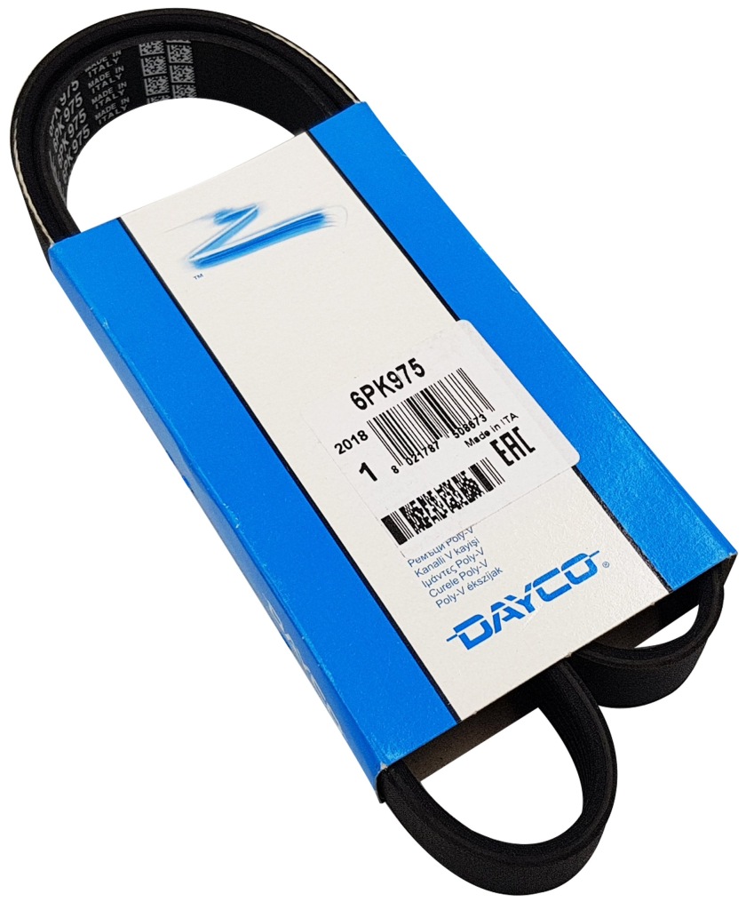 фото №9, Dayco ремінь 6pk975 volvo s40 ii v50 c30 v60 1.6d