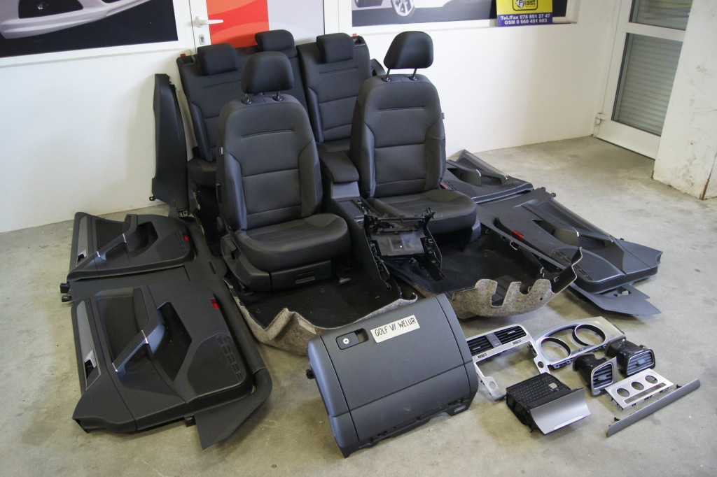 фото №4, Gd golf vii велюр салон сиденья заднее сиденье обивка