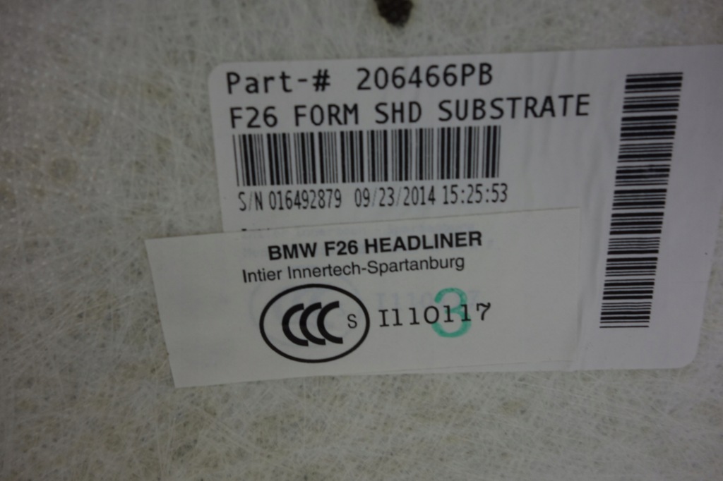 фото №7, Потолок потолок bmw x4 f26 люк