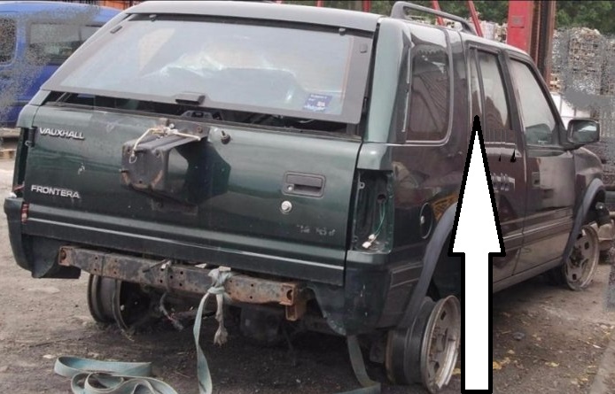 фото №1, Стекло дверная правая задняя малый opel frontera a 5d