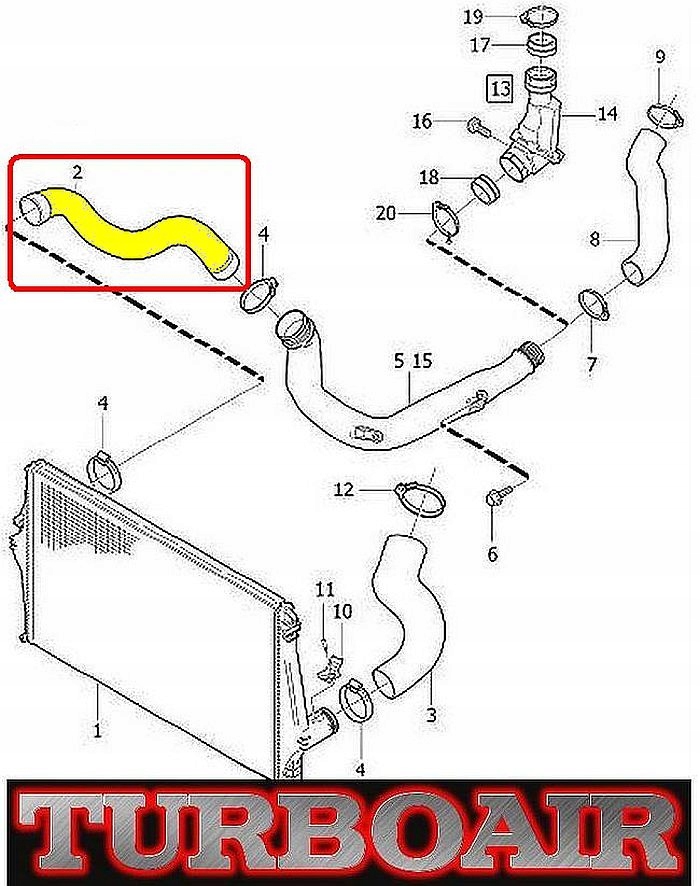 фото №5, Volvo xc90 2,4 труба waz шланг turbo інтеркулер