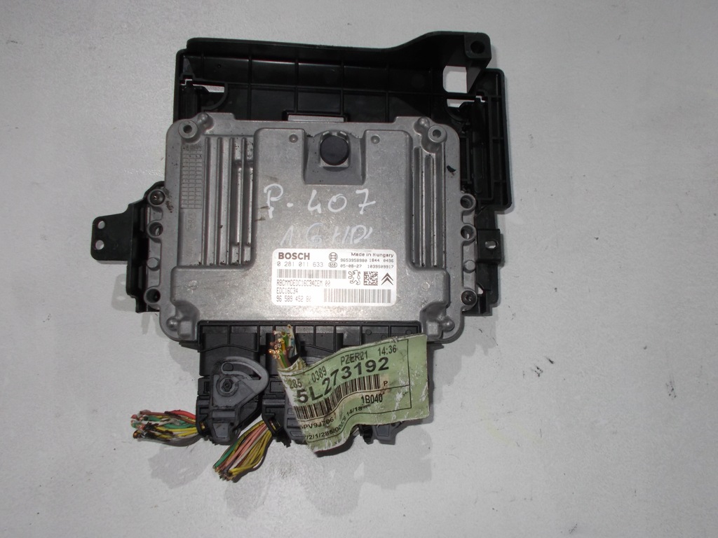 фото №1, Peugeot 407 1,6 hdi бортовий комп'ютер блок керування двигуна