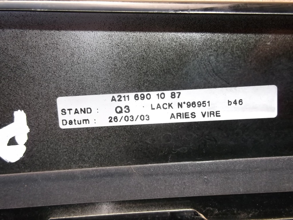 фото №7, Молдинг дверь вертикальная задняя правая mercedes w211 kombi