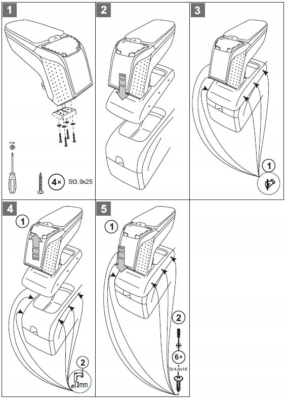 фото №8, Підлокітник armster ii peugeot 308 2007-2013r